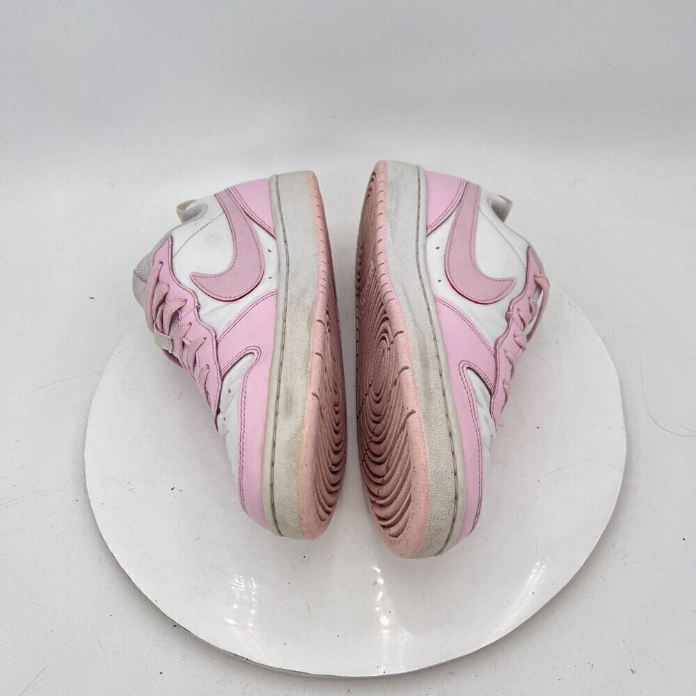 Nike Court Borough Low 2 Youth Size 7Y Women 8.5 DQ0492-100 White Pink Foam Shoe - Picture 9 of 13